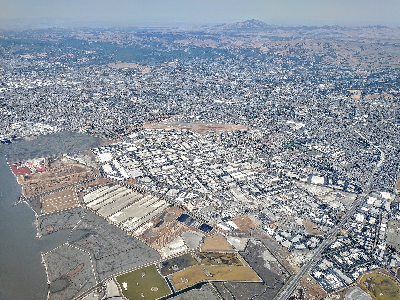 Aerial view of Hayward, California